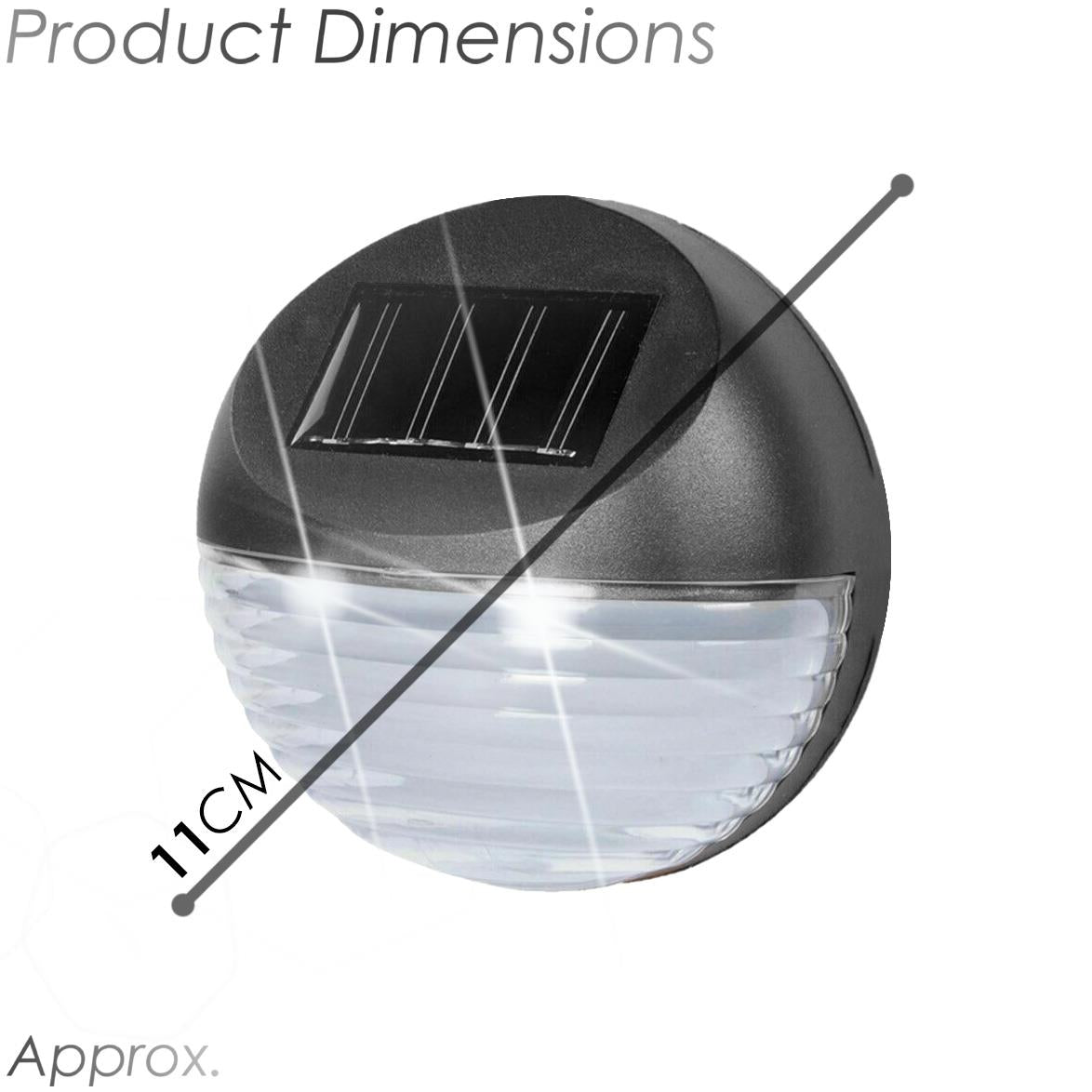 10 x Solar LED Fence Lights Black by GEEZY - UKBuyZone