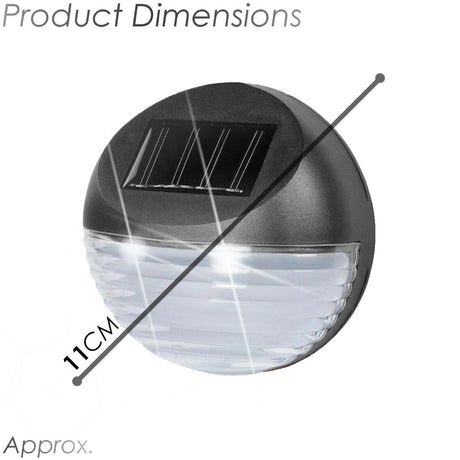 10 x Solar LED Fence Lights Black by GEEZY - UKBuyZone