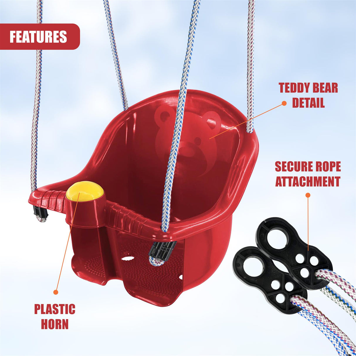 Red Children's Safety Swing Seat by MTS - UKBuyZone