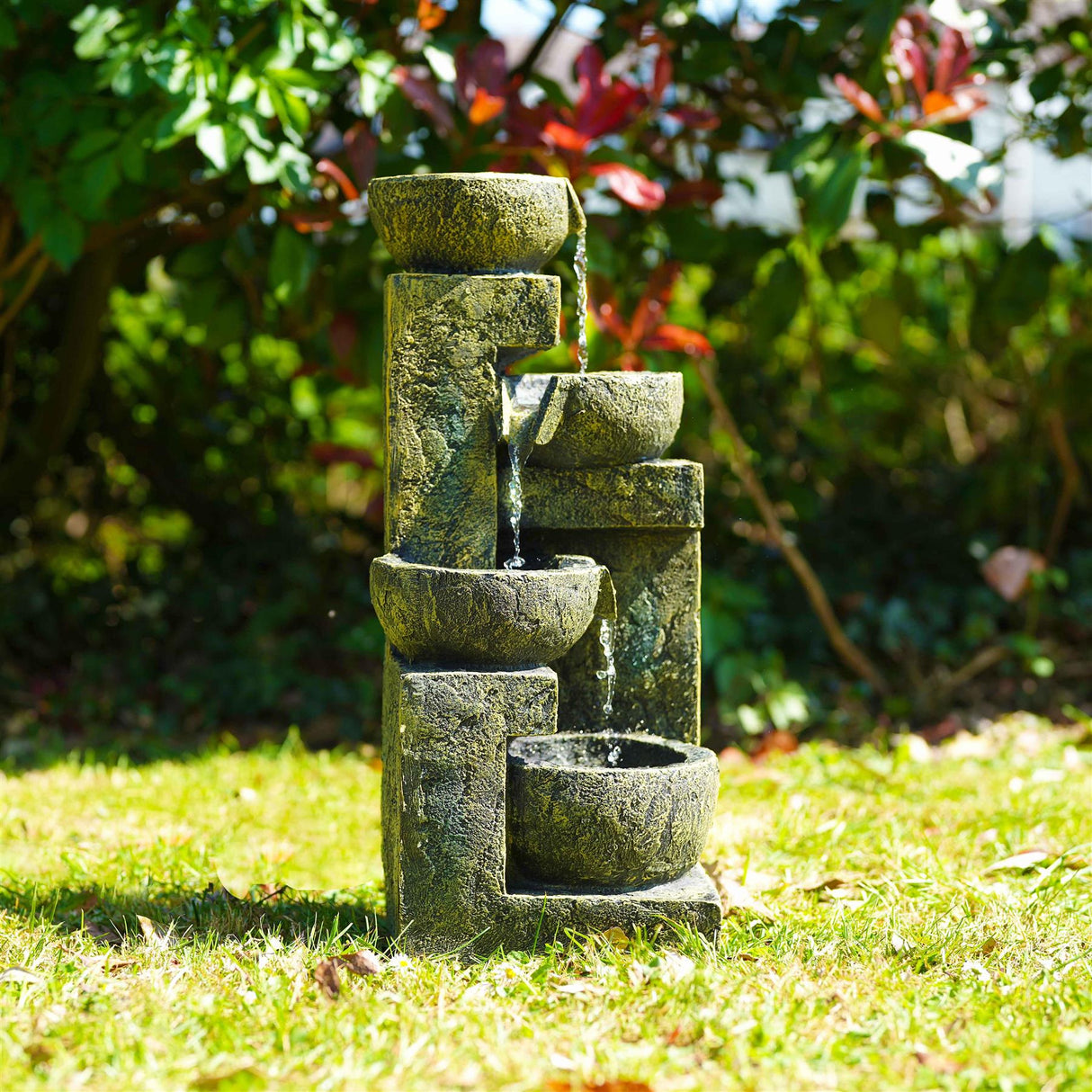 4 Tier Water Feature Outdoor With LED by GEEZY - UKBuyZone
