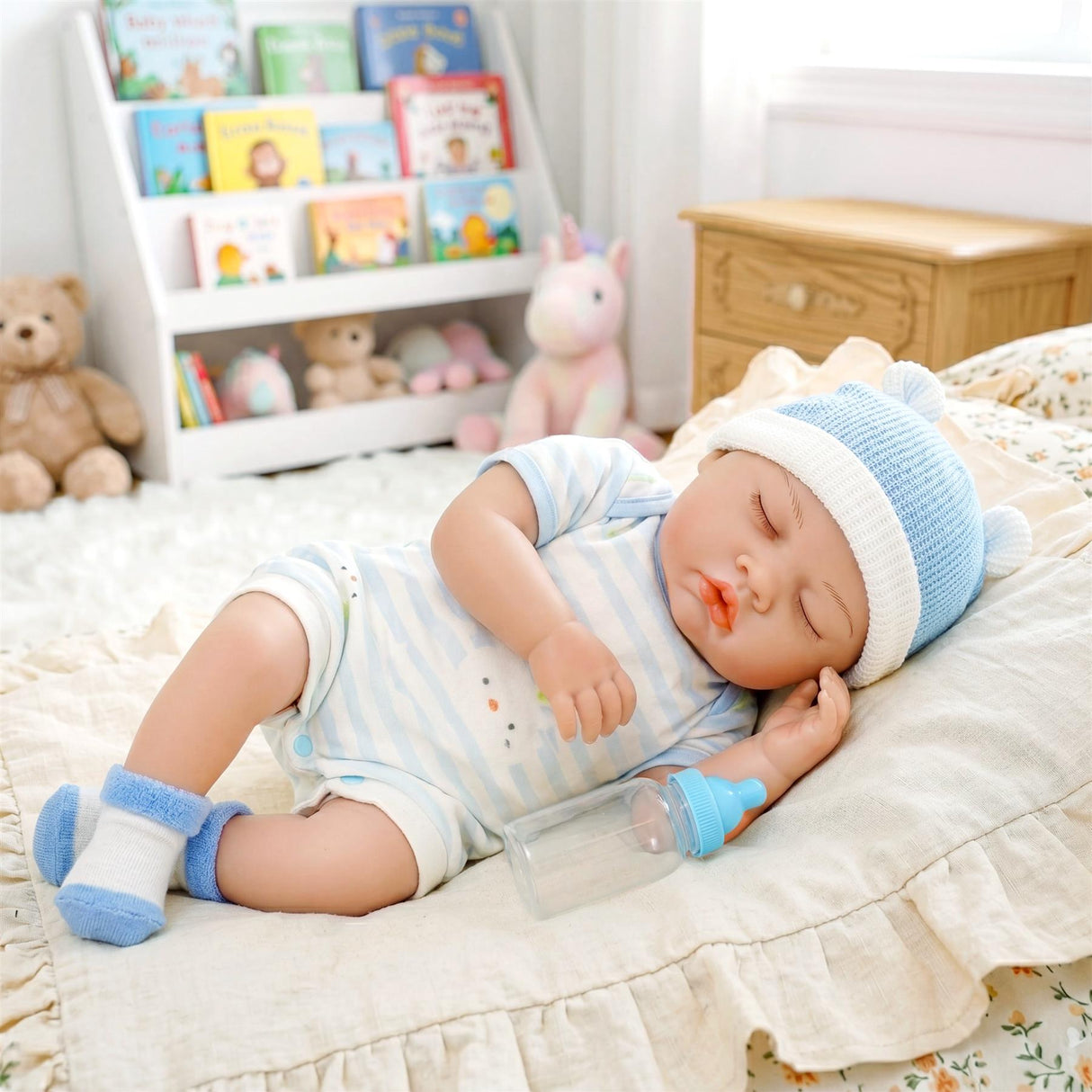 BiBi Doll Reborn Sleeping Boy "Periwinkle" (50 cm / 20")