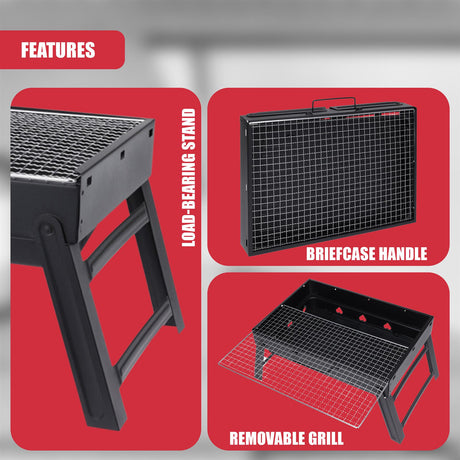 Portable Charcoal BBQ Grill by GEEZY - UKBuyZone