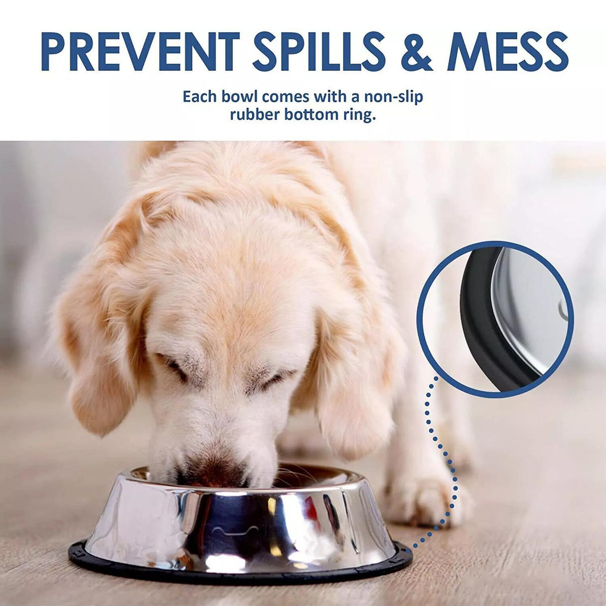 Set of Two Stainless Steel Dog Bowls by GEEZY - UKBuyZone