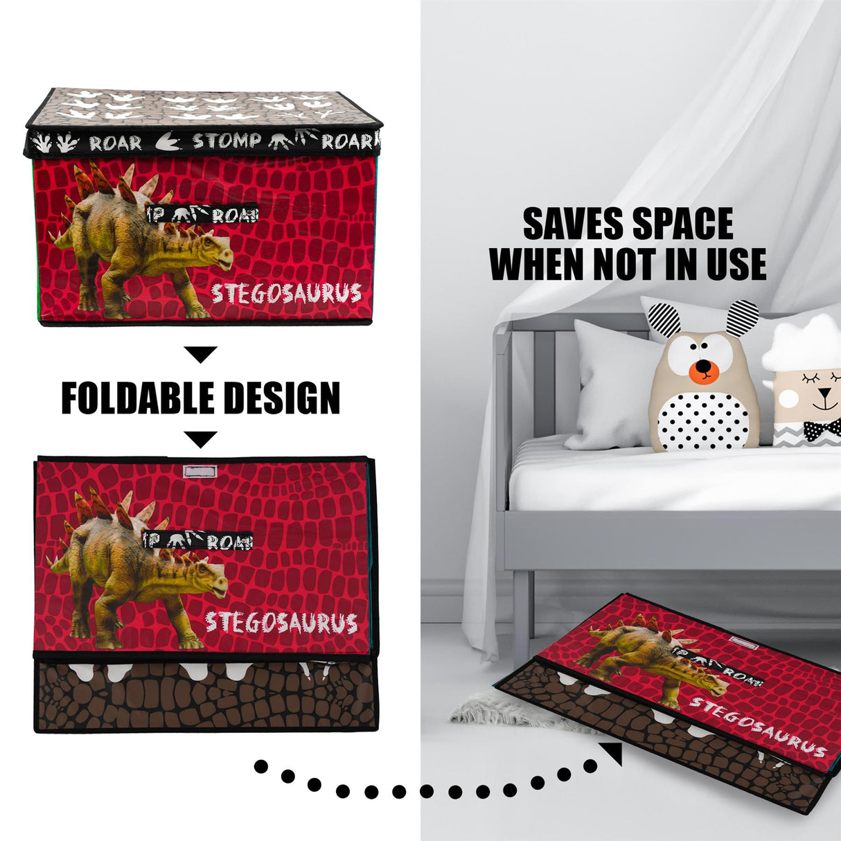 Dino Large Storage Box by The Magic Toy Shop - UKBuyZone