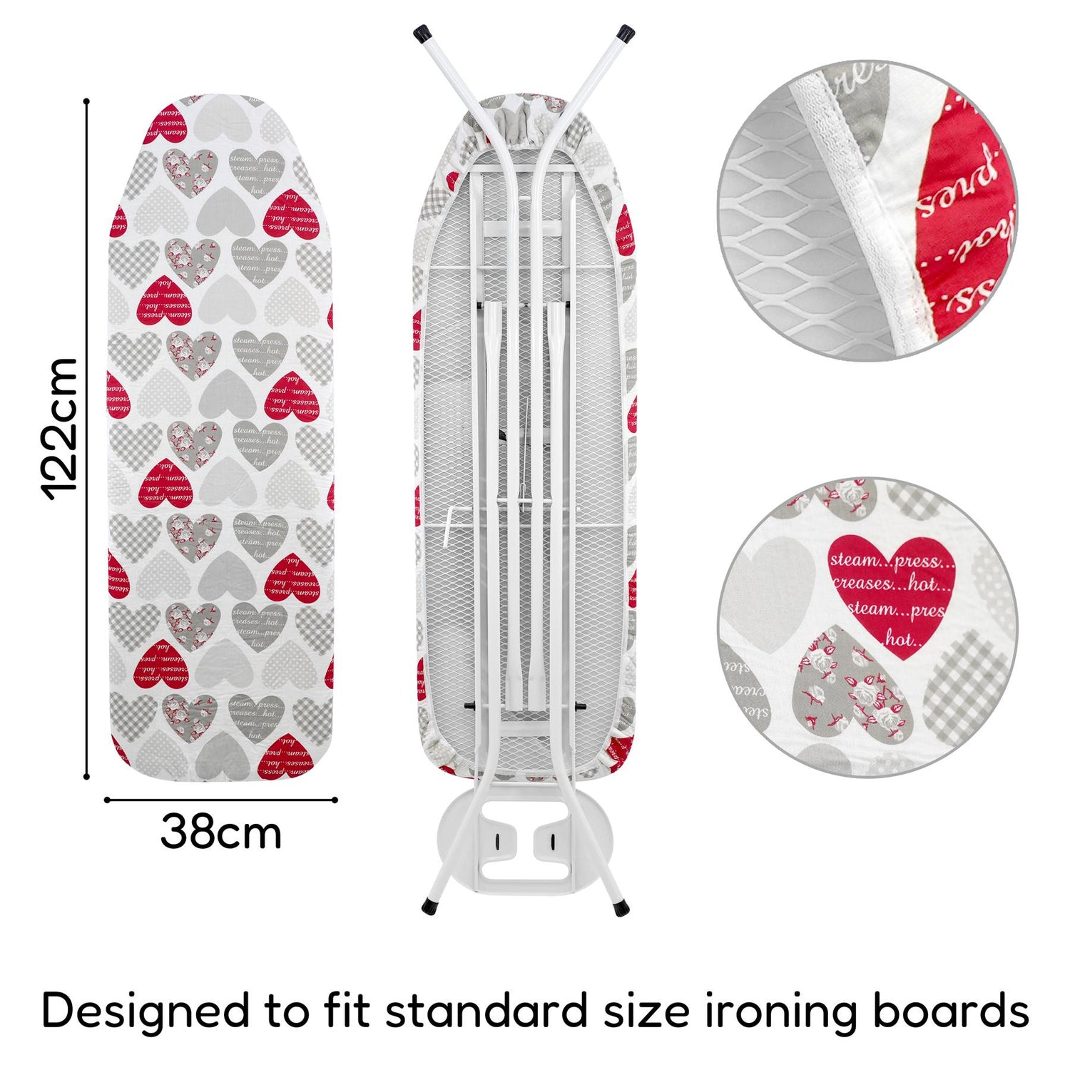 Ironing Board Cover (122 x 38 cm) by GEEZY - UKBuyZone