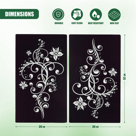 Black Glass Cutting Boards by Geezy - UKBuyZone