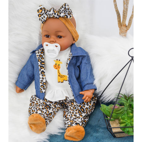 BiBi Black Baby Doll "Cheetah" (45 cm / 18") by BiBi Doll - UKBuyZone