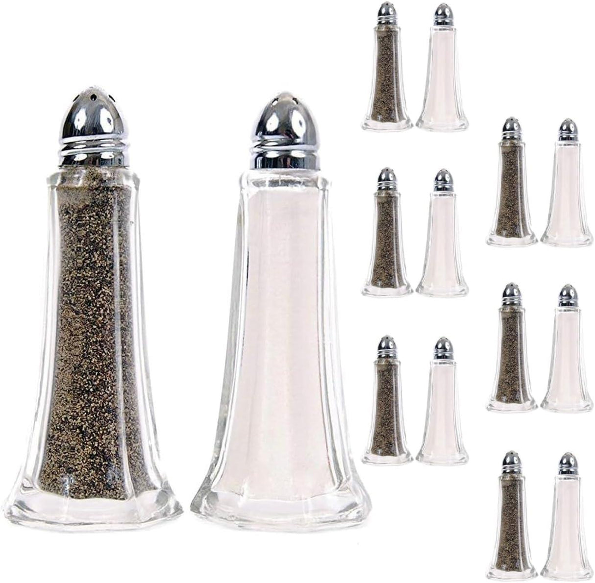 Classic Style Salt And Pepper Shakers - Pack Of 12 by Geezy - UKBuyZone