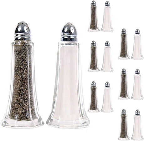 Classic Style Salt And Pepper Shakers - Pack Of 12 by Geezy - UKBuyZone