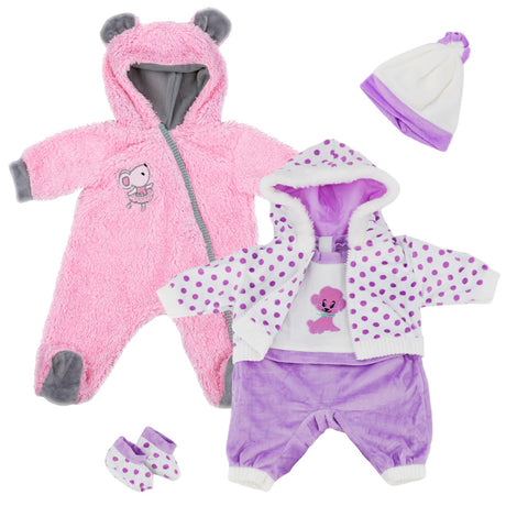 BiBi Outfits - Set of Two Doll (Pink & Purple) (45 cm / 18") by BiBi Doll - UKBuyZone