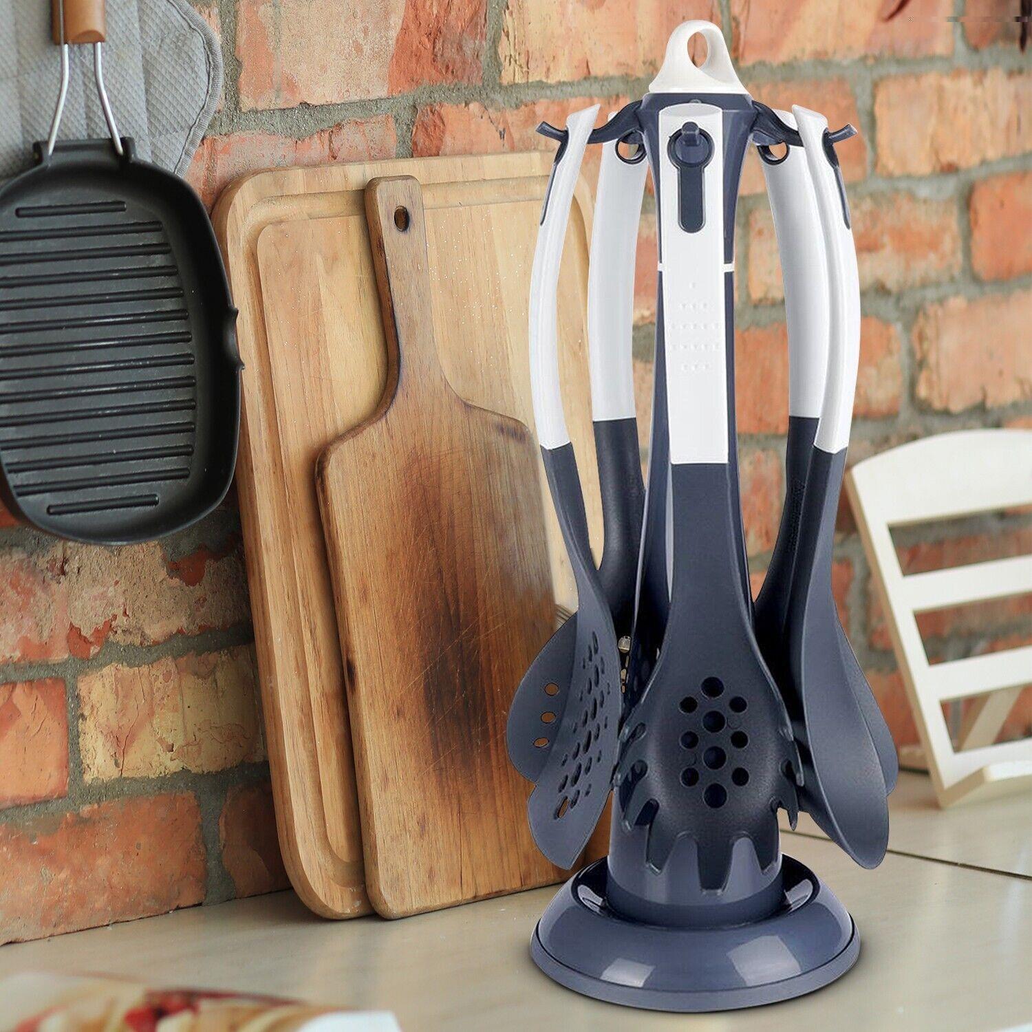 6 Pcs Cooking Utensils Set With Rotating Stand by GEEZY - UKBuyZone