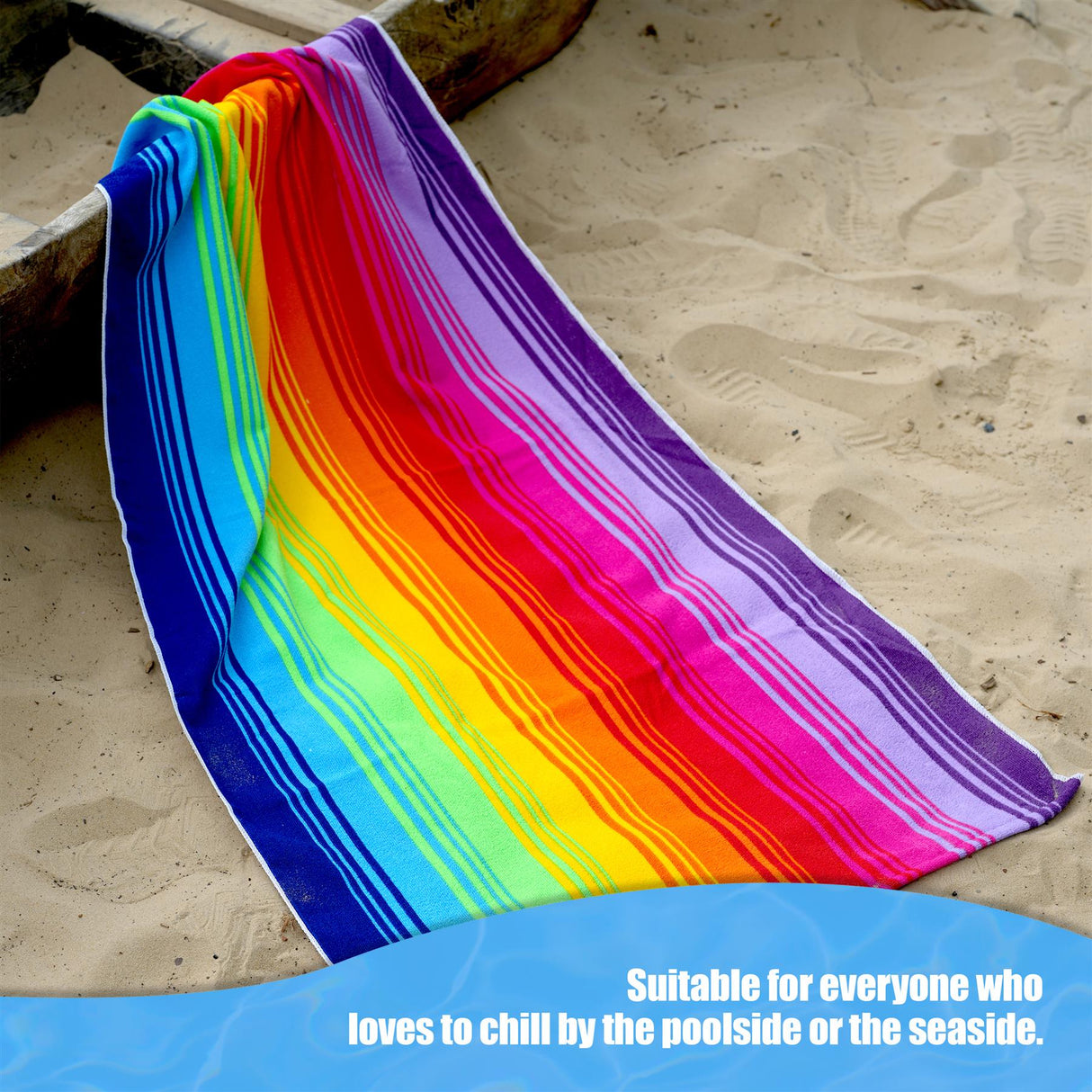Rainbow Design Large Towel by GEEZY - UKBuyZone