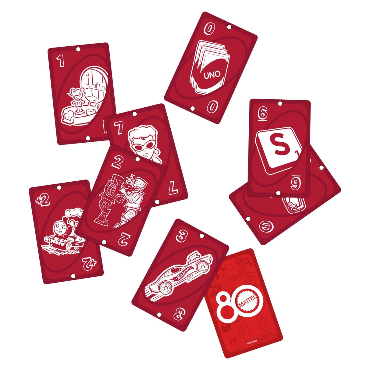 UNO Mattel 80th Anniversary Ruby Red Edition