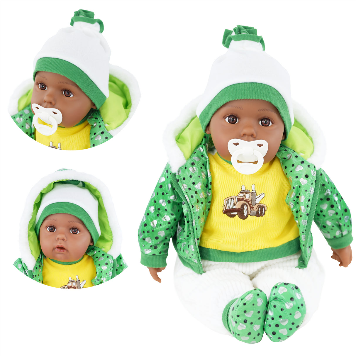 BiBi Black Baby Doll "Grean Pea" (50 cm / 20") by BiBi Doll - UKBuyZone