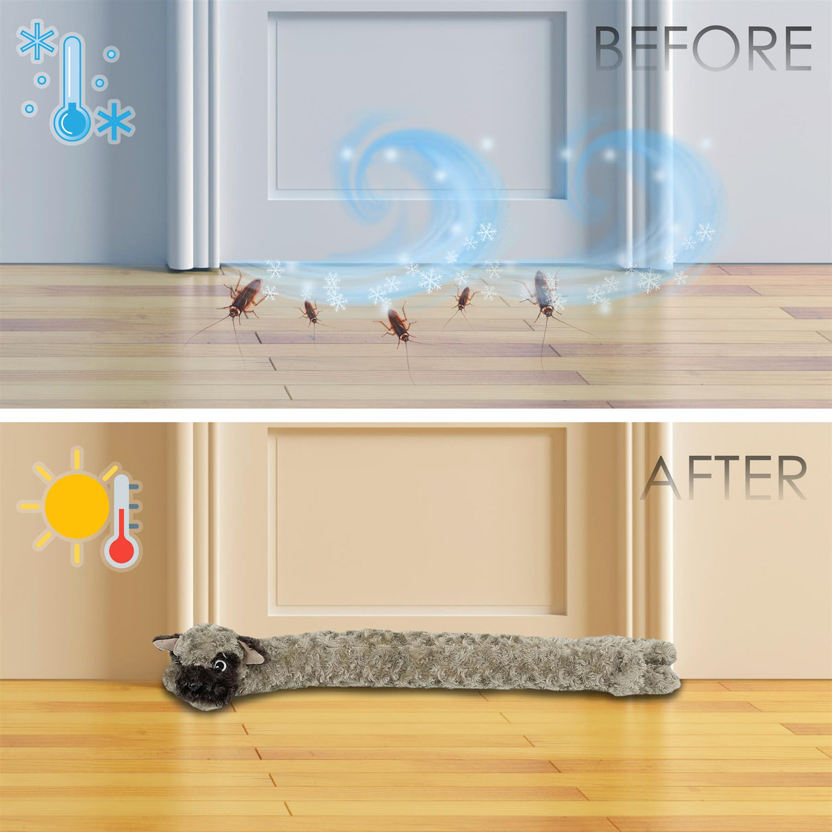 Novelty Brown Dog Draught Excluder for Doors by GEEZY - UKBuyZone