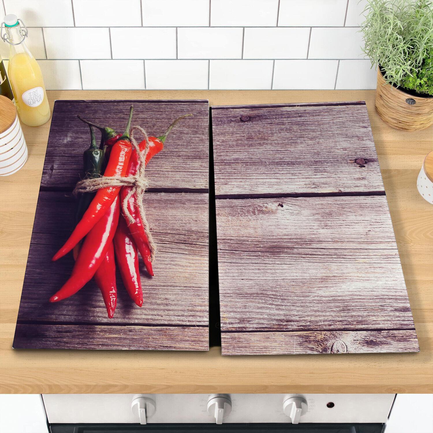 Glass Cutting Boards with Chili Pepper Design by Geezy - UKBuyZone