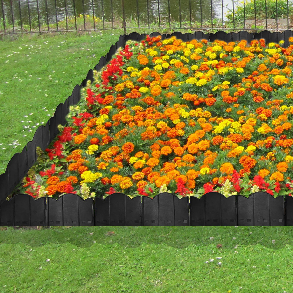 Lawn Edging Border Black Pack of 15 by GEEZY - UKBuyZone