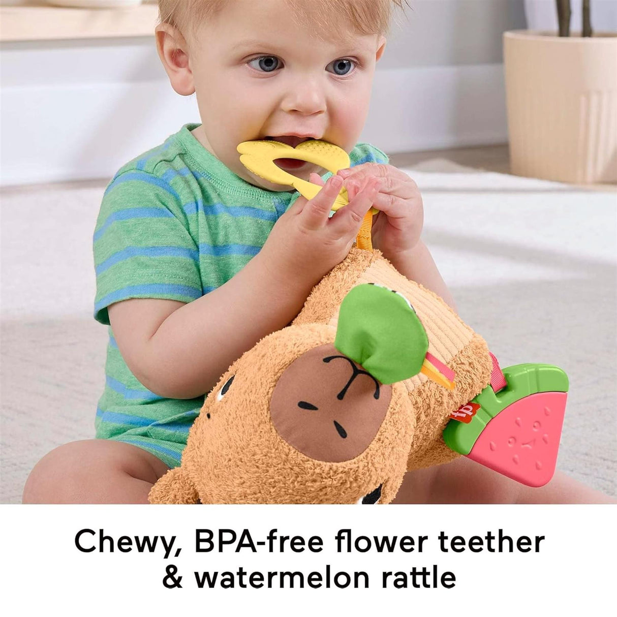 Fisher-Price Snuggly Snacky Capybara Sensory Plush