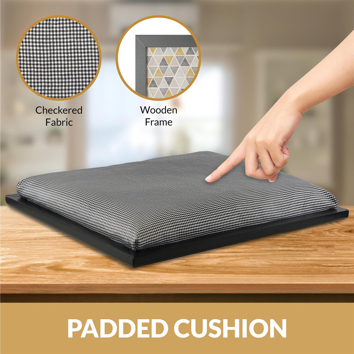 Smile and Be Happy Lap Tray With Bean Bag Cushion by Geezy - UKBuyZone