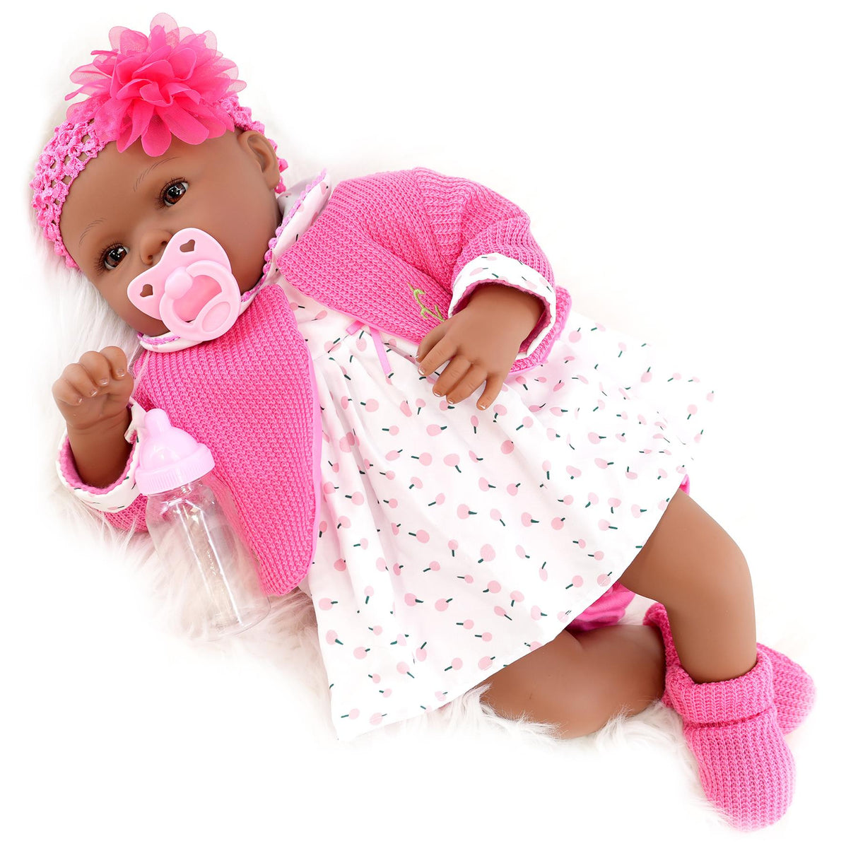 BiBi Black Doll Reborn Ethnic "Blossom" (50 cm / 20") by BiBi Doll - UKBuyZone