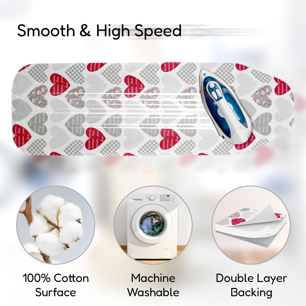 Ironing Board Cover (122 x 38 cm) by GEEZY - UKBuyZone