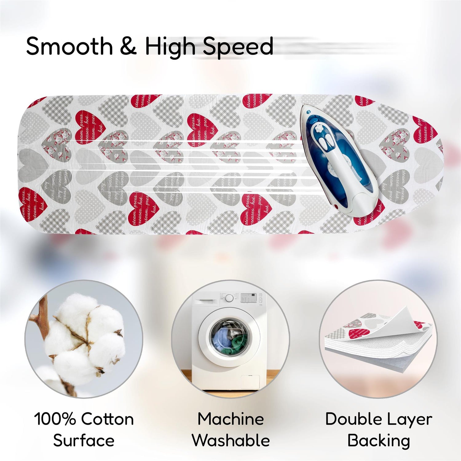 Ironing Board Cover (122 x 38 cm) by GEEZY - UKBuyZone
