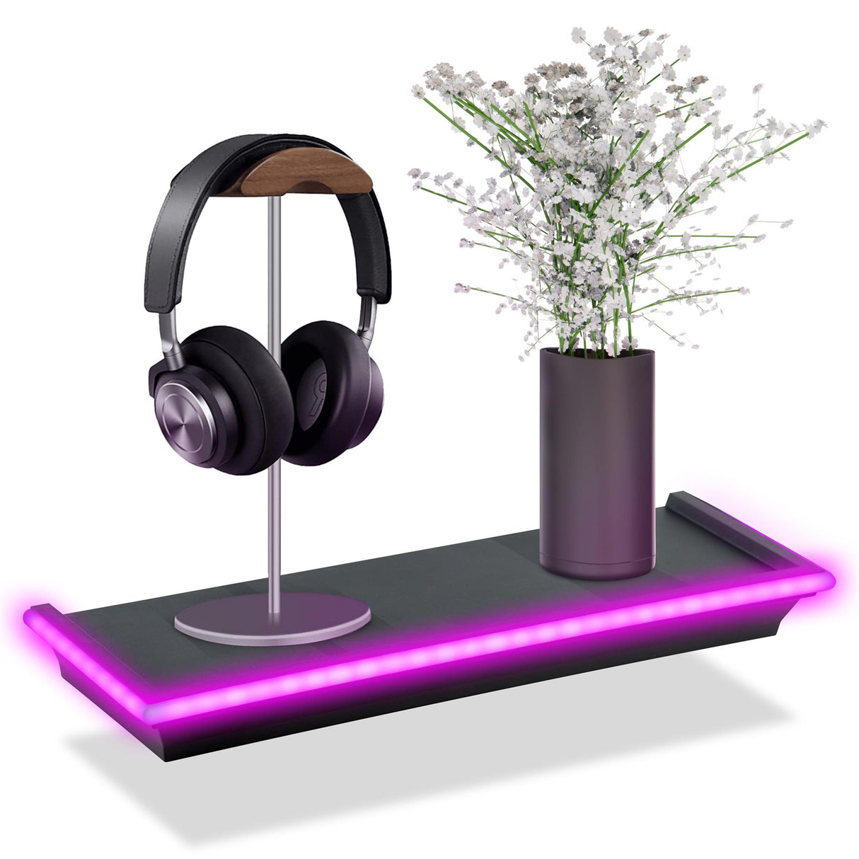 Floating Shelves with LED Lights