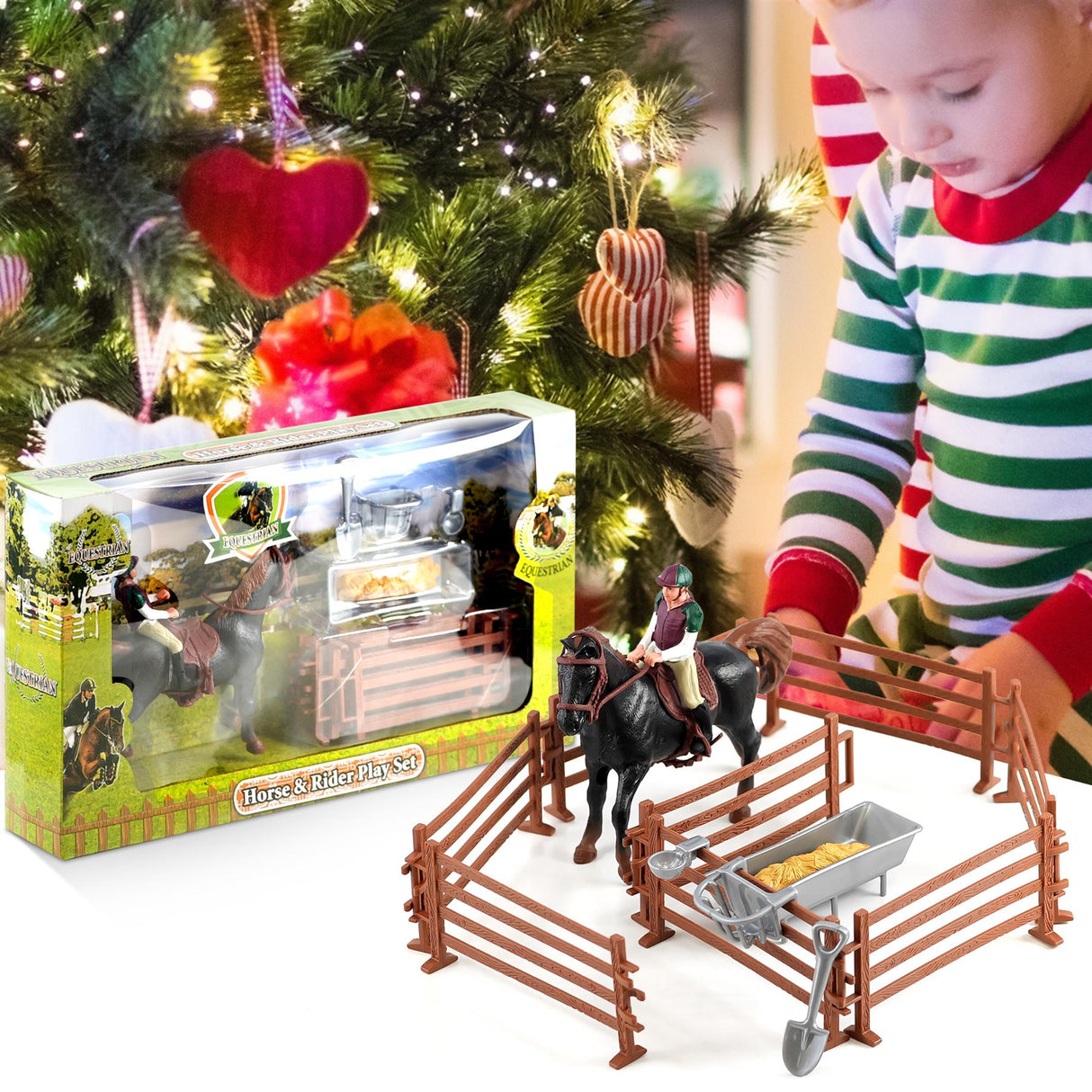 Horse and Rider Playset by The Magic Toy Shop - UKBuyZone