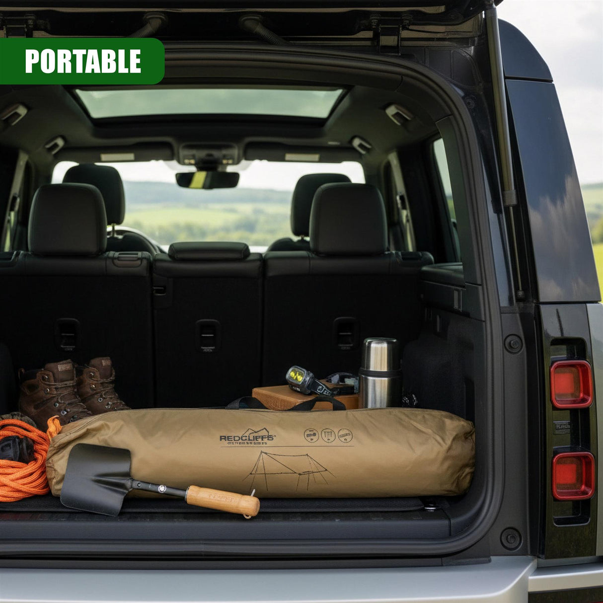 Camping Tarp Shelter Set with Poles