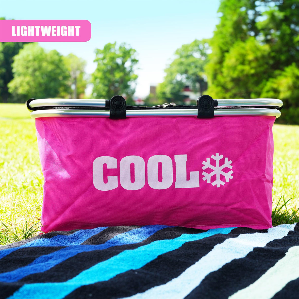 Pink Cooler Basket Bag by Geezy - UKBuyZone
