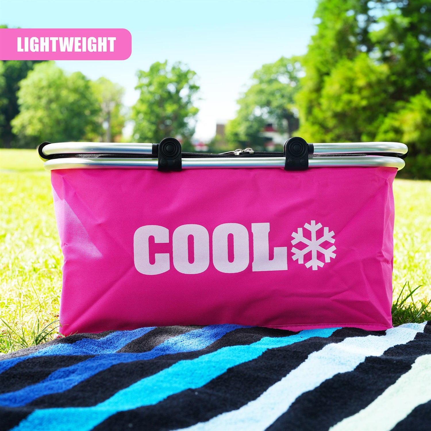 Pink Cooler Basket Bag by Geezy - UKBuyZone