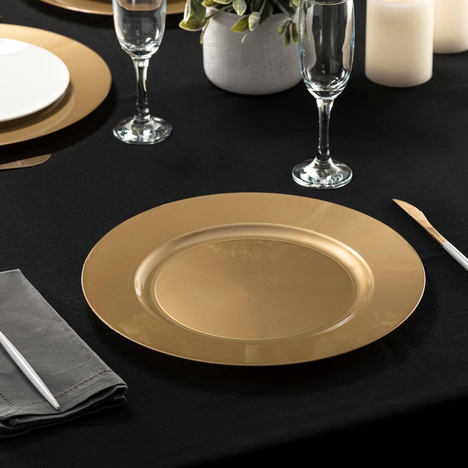 Metallic Charger Plates Set of 4 by GEEZY - UKBuyZone