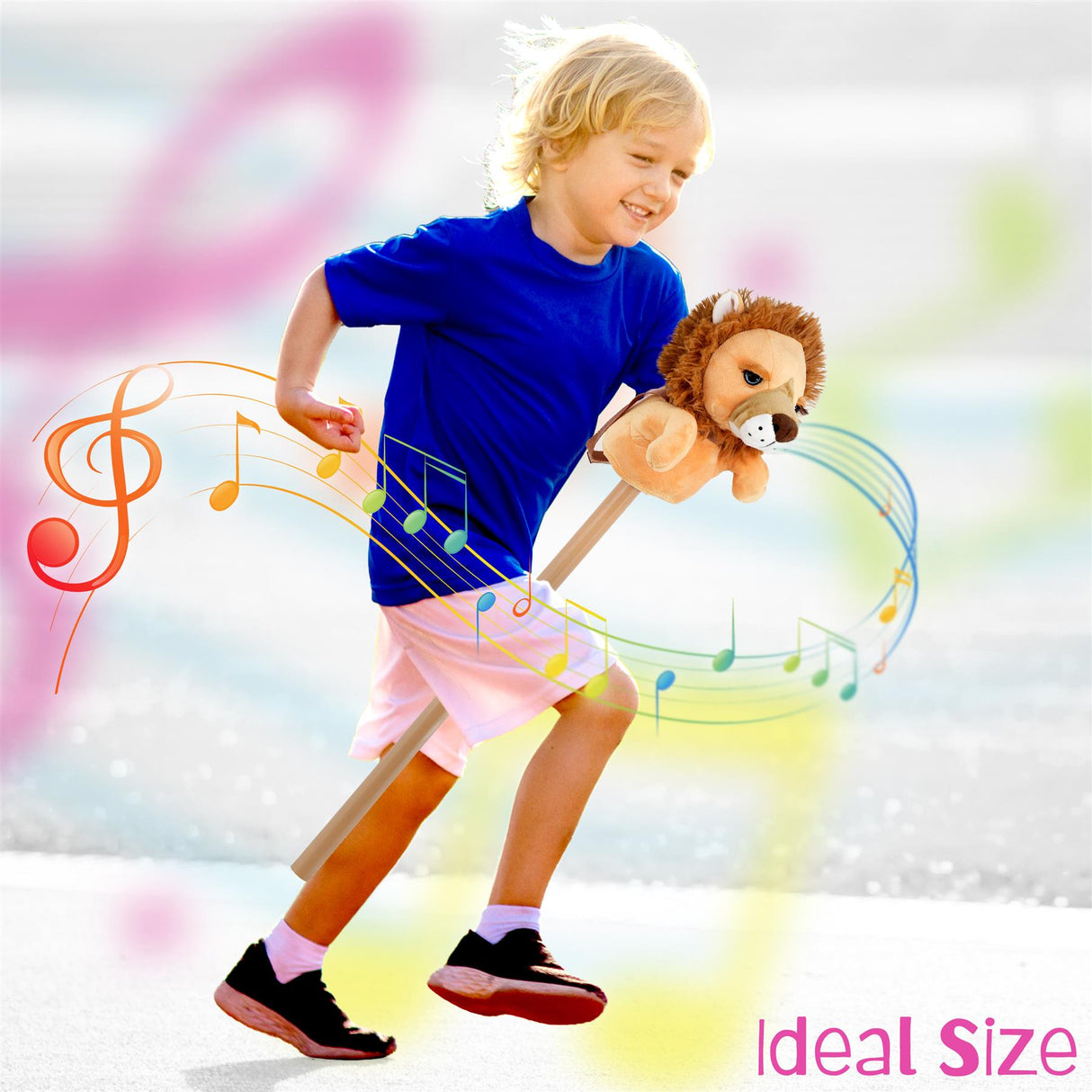 Kids Hobby Horse Toy Lion with Sounds by The Magic Toy Shop - UKBuyZone