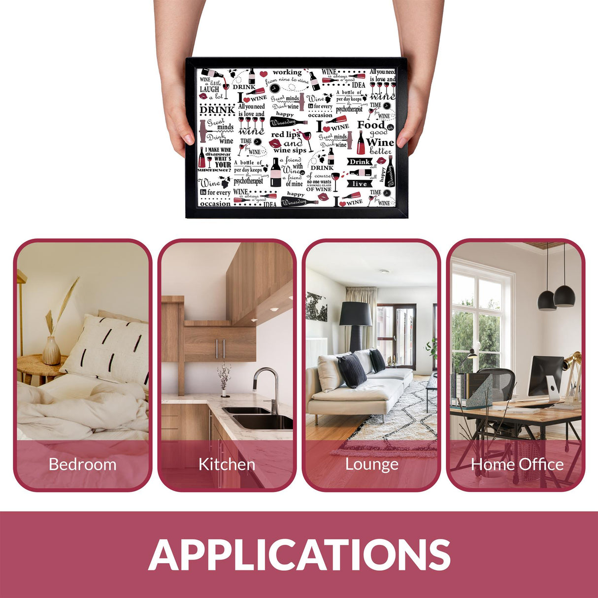 Wine Design Tray With Bean Bag Cushion by Geezy - UKBuyZone