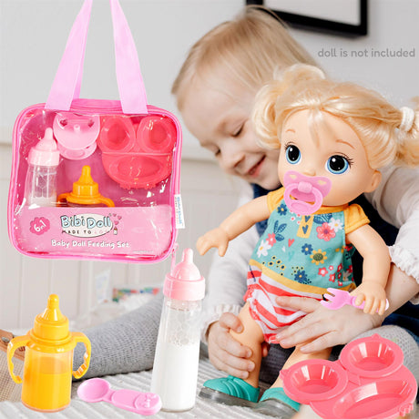 6 in 1 Doll Feeding Set Magic Milk Bottle by BiBi Doll - UKBuyZone