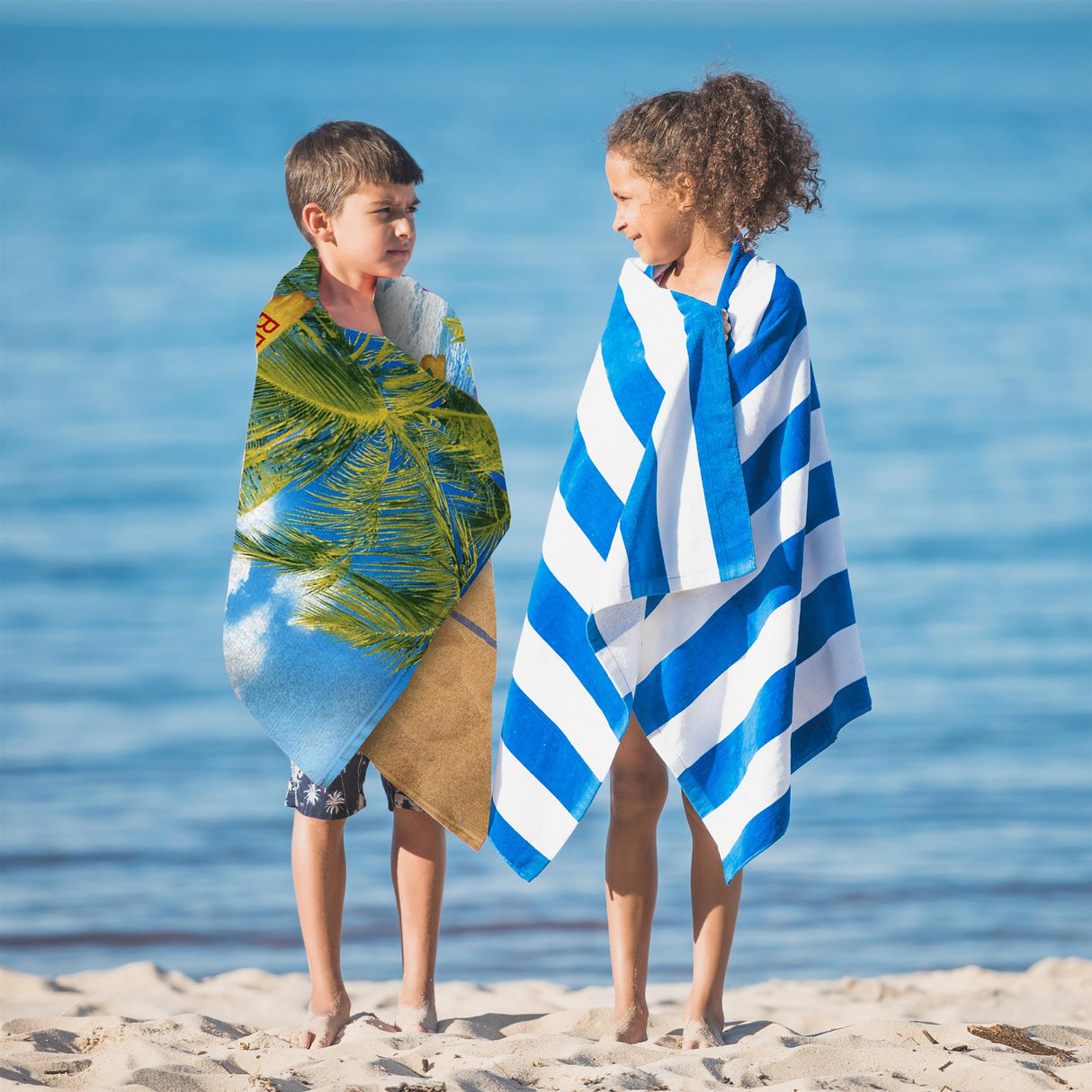 Beach Signs Design Large Towel by GEEZY - UKBuyZone