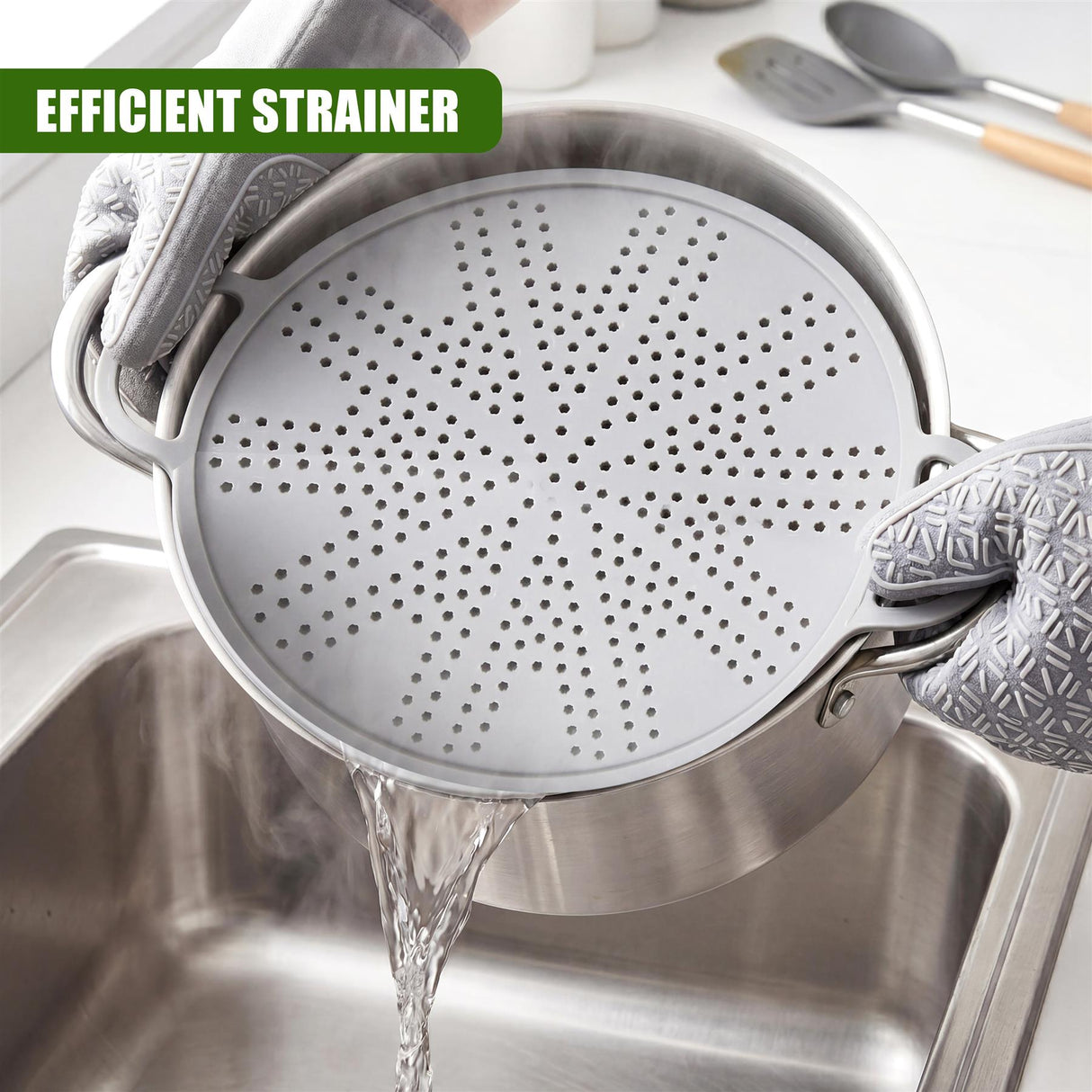 3-in-1 Silicone Strainer 28 cm
