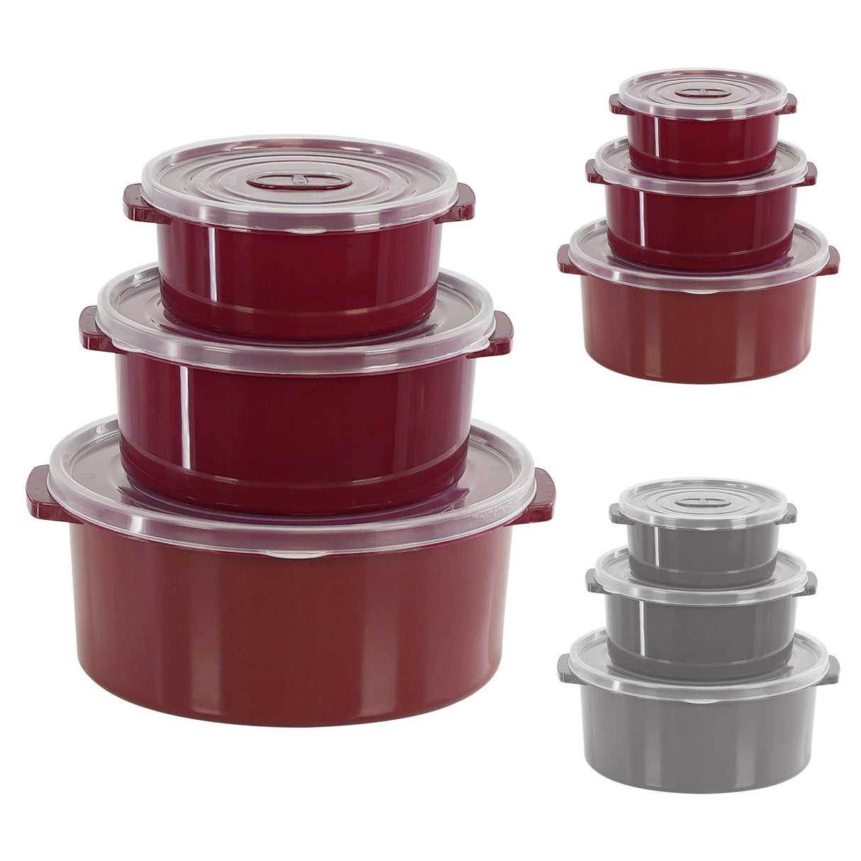 Microwave Bowls with Vented Lids - Set of 3 by GEEZY - UKBuyZone