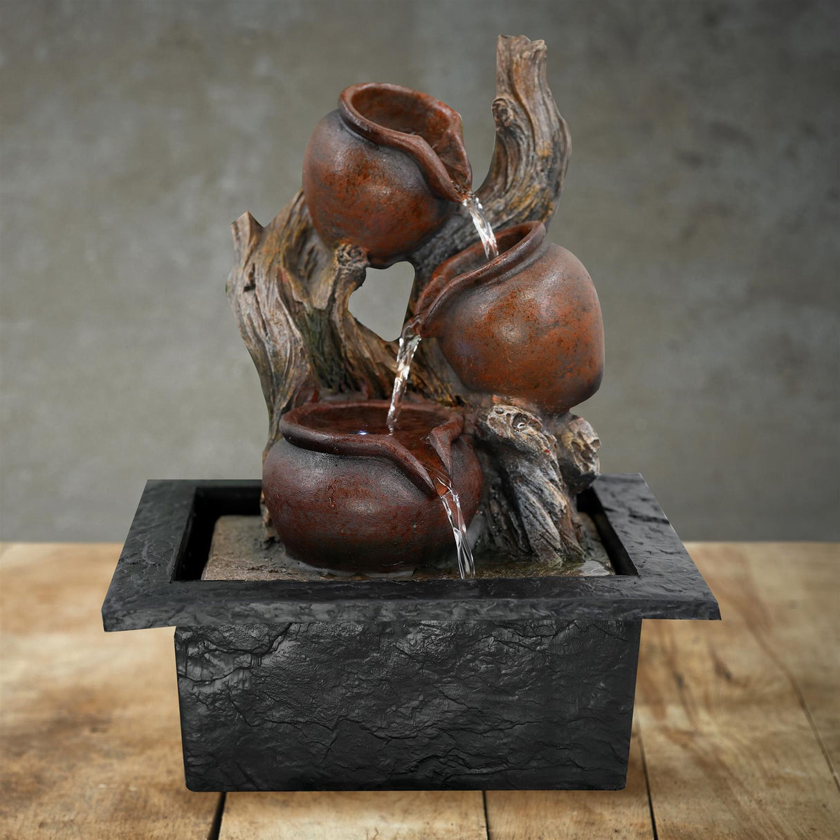 Honey Pots Water Feature Indoor With LED by GEEZY - UKBuyZone