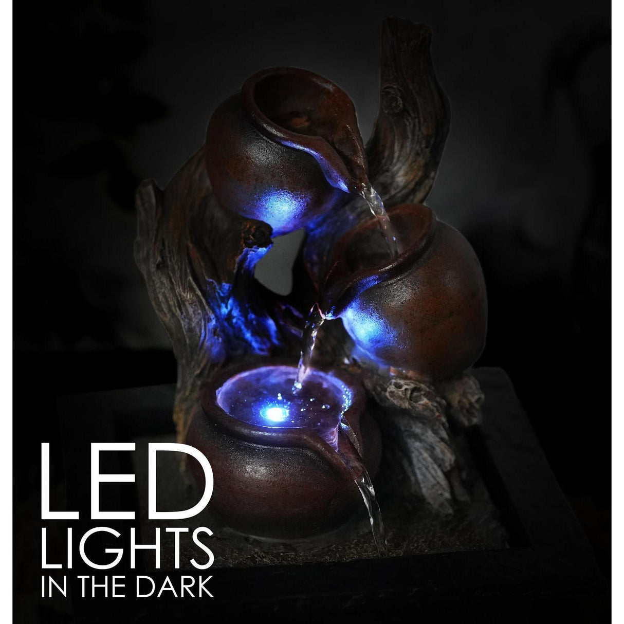 Honey Pots Water Feature Indoor With LED by GEEZY - UKBuyZone