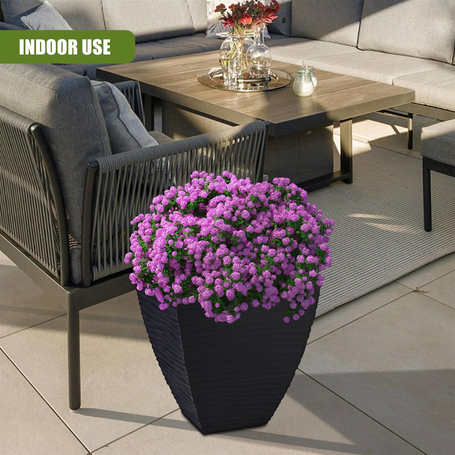 Large Flower Pot - Waves Pattern by GEEZY - UKBuyZone