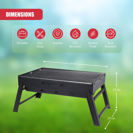 Portable Charcoal BBQ Grill by GEEZY - UKBuyZone