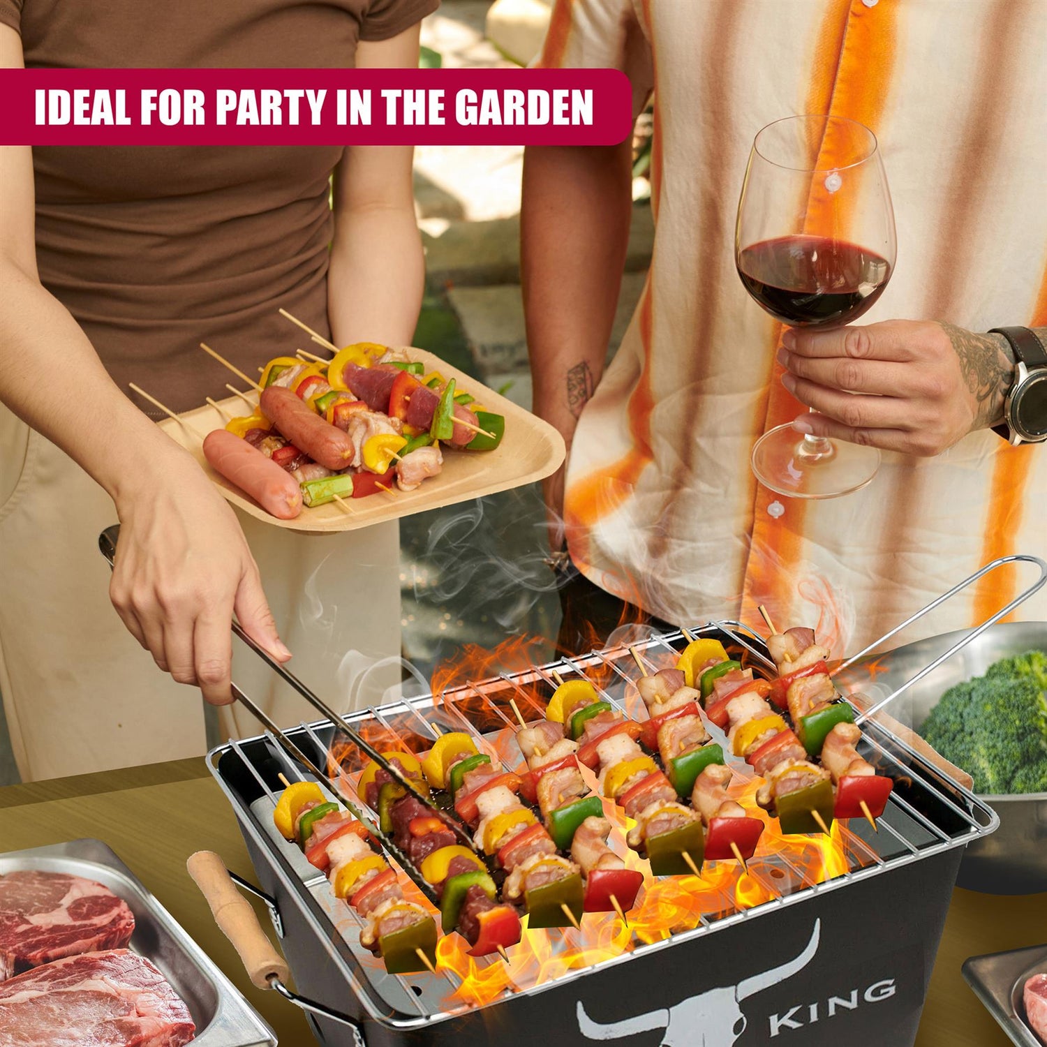 Portable Outdoor Charcoal BBQ Barbecue Grill by GEEZY - UKBuyZone