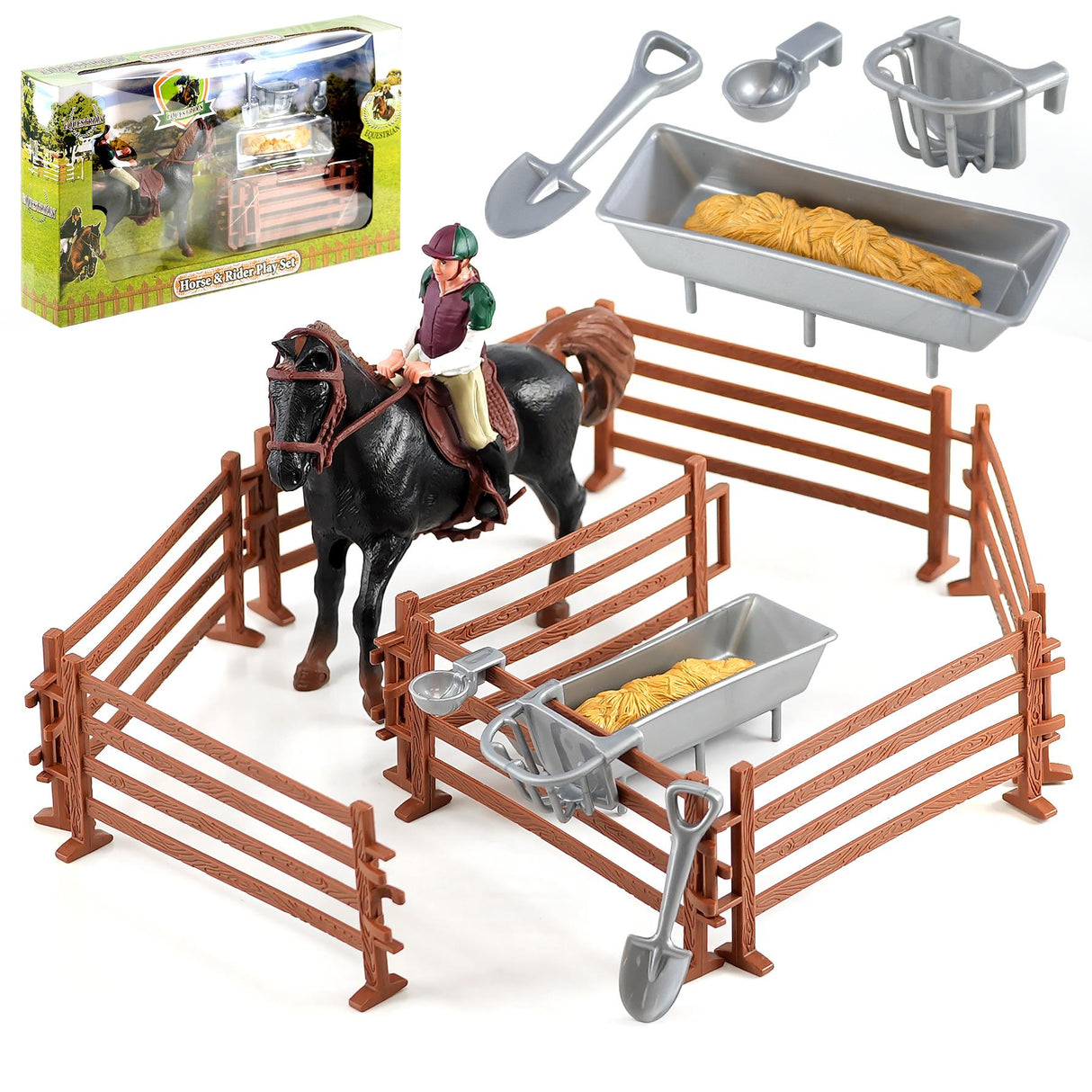 Horse and Rider Playset by The Magic Toy Shop - UKBuyZone