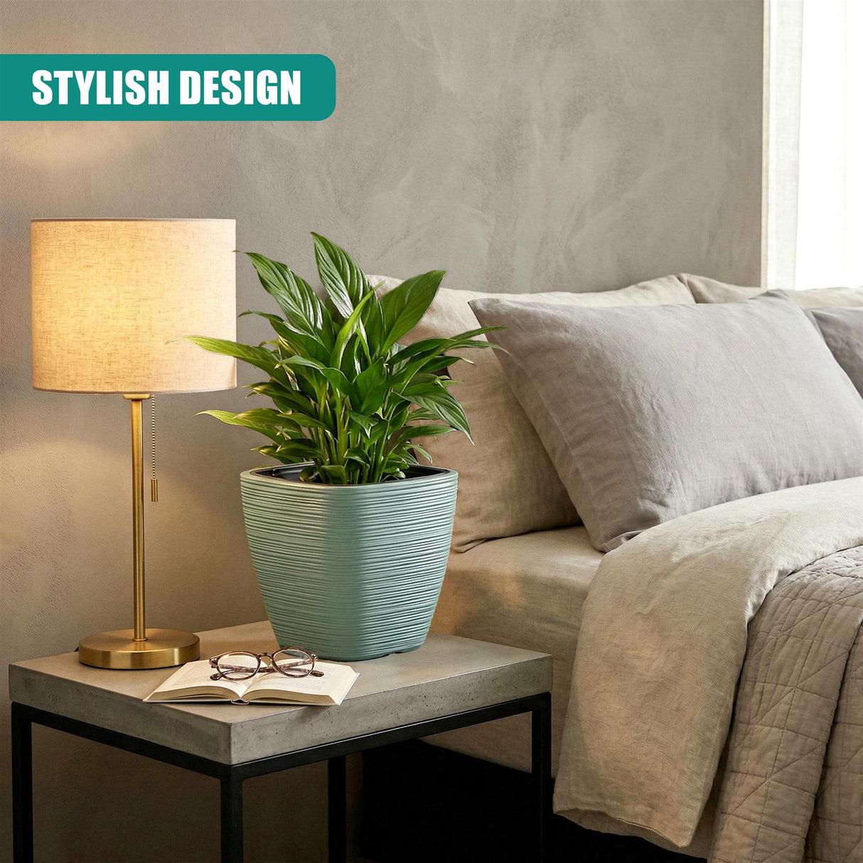 Square Flower Pot, 28.9 cm