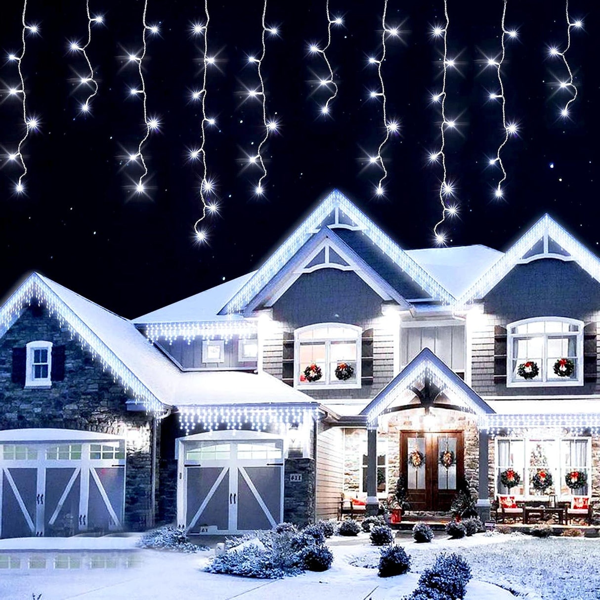 200 Christmas White Led Icicle Lights by The Magic Toy Shop - UKBuyZone