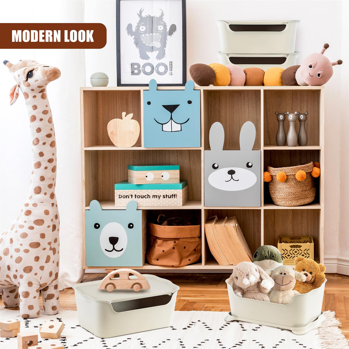 Storage Boxes with Lids Set of 4 by GEEZY - UKBuyZone