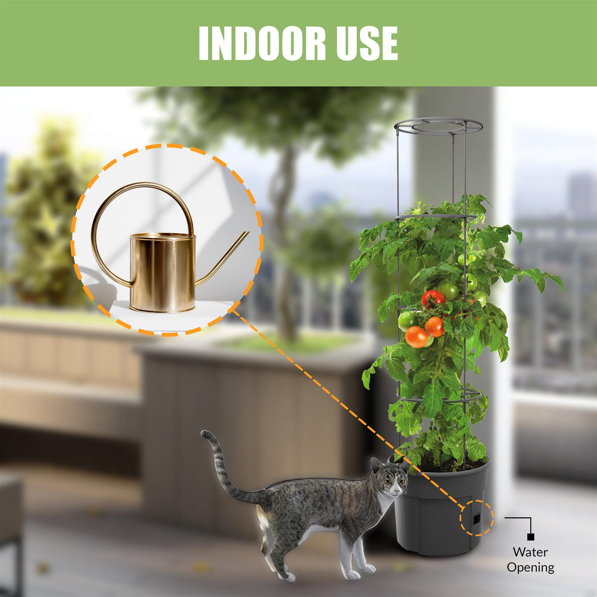 Self Watering Tomato Pot with 4 Tiers by GEEZY - UKBuyZone