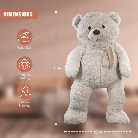 Giant Bear with Scarf 130cm by The Magic Toy Shop - UKBuyZone