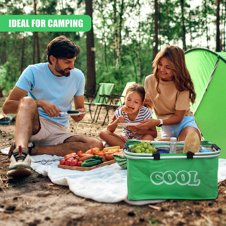 Green Cooler Basket Bag by Geezy - UKBuyZone
